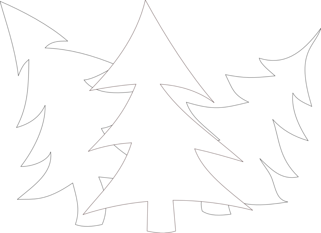 Christmas Tree Clip Art Black And White  Clipartsco