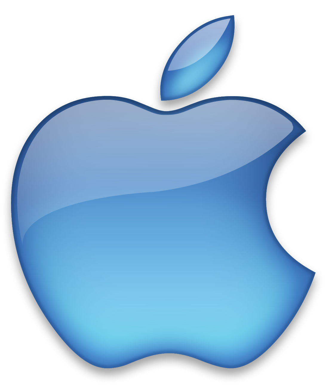 Blue apple logo icon