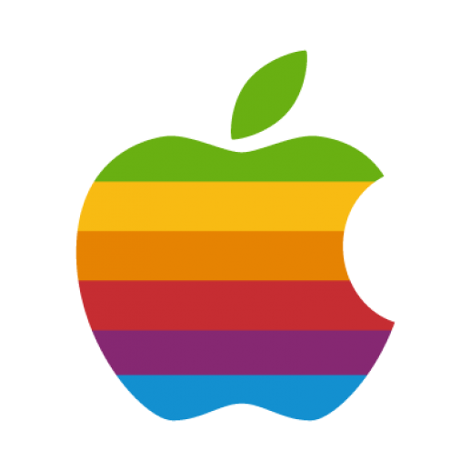 Apple Classic rainbow logo Vector  AI  Free Graphics