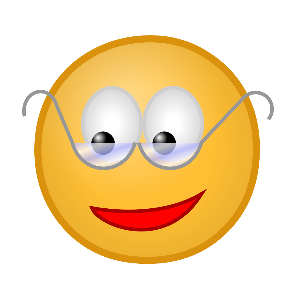 OnlineLabels Clip Art  Smiley With Glasses