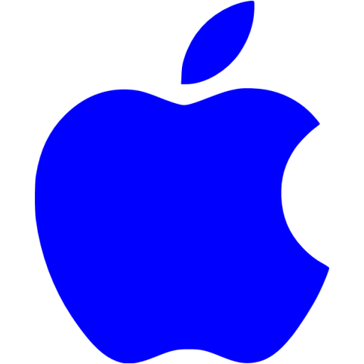 Blue apple icon  Free blue site logo icons