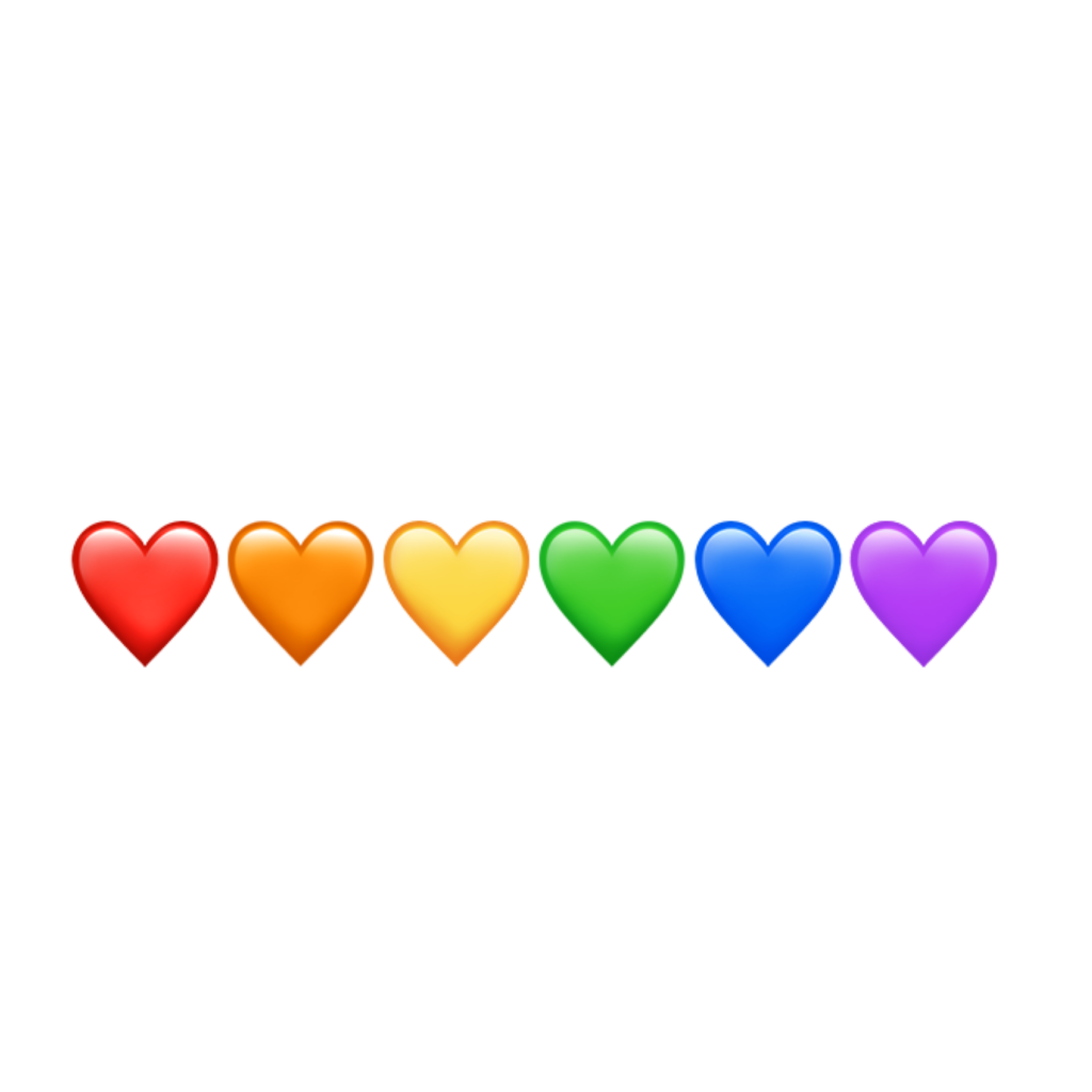 hearts corazones emoji rainbow arcoiris freetoedit