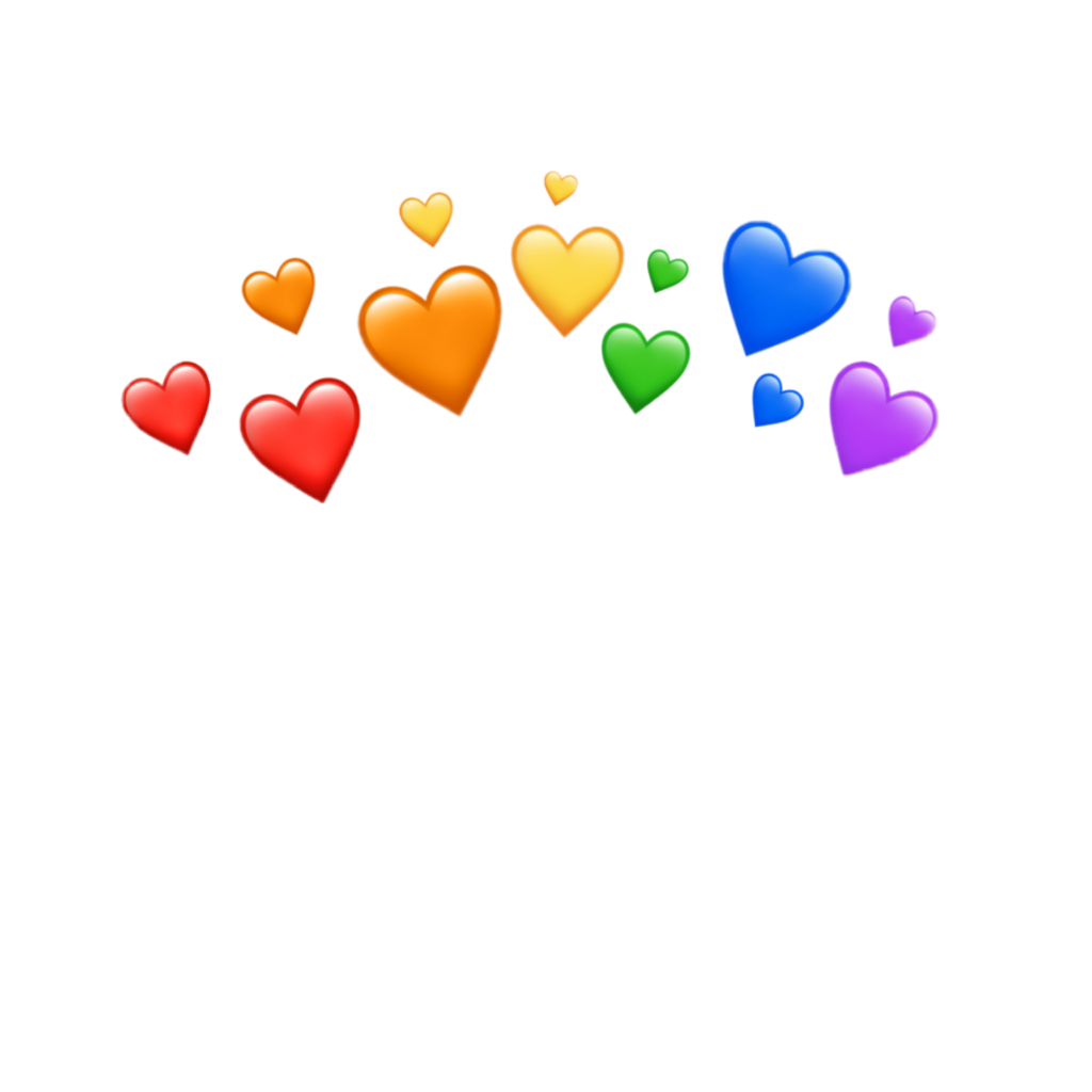 freetoedit hearts overlays background emoji patterns... - Colorful Heart Emoji