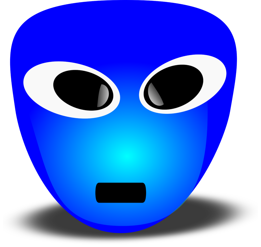 Free 3D Extra Terrestrial Smiley Face Clipart Illustration