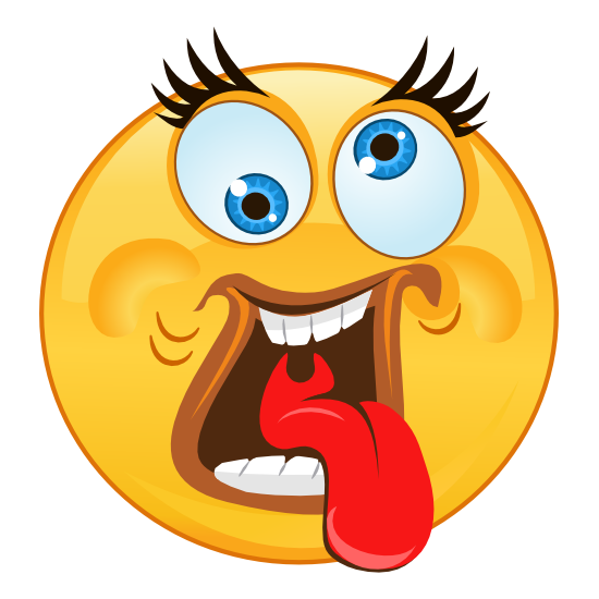 Crazy Cross Eyed Tongue Out Emoji Sticker