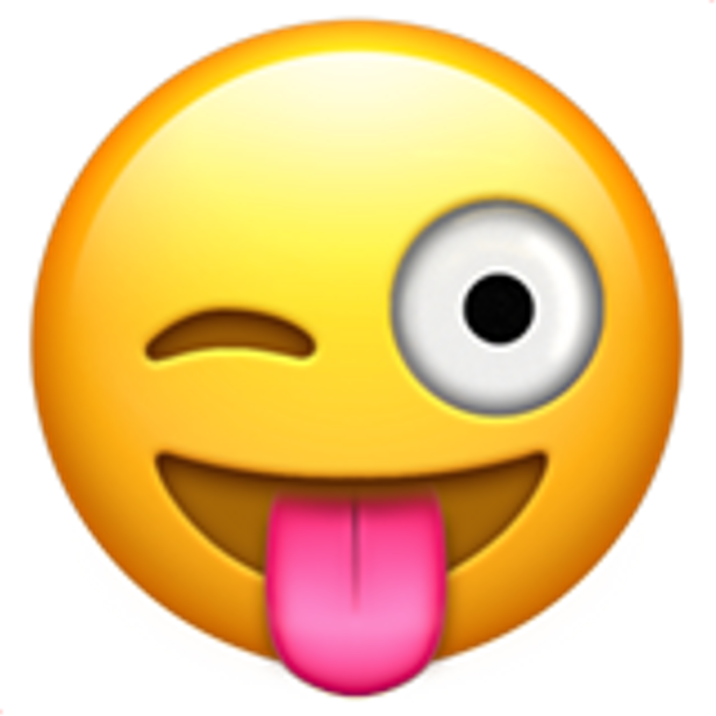 Download Crazy Sticker  Iphone Tongue Out Emoji PNG Image