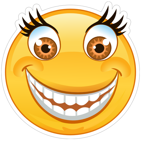 Crazy Wide Eyes Big Smile Emoji Sticker