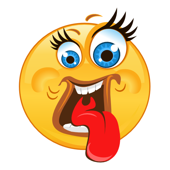 Crazy Wide Eyes Tongue Out Emoji Sticker