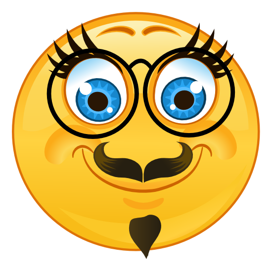Crazy Silly Facial Hair Emoji Sticker