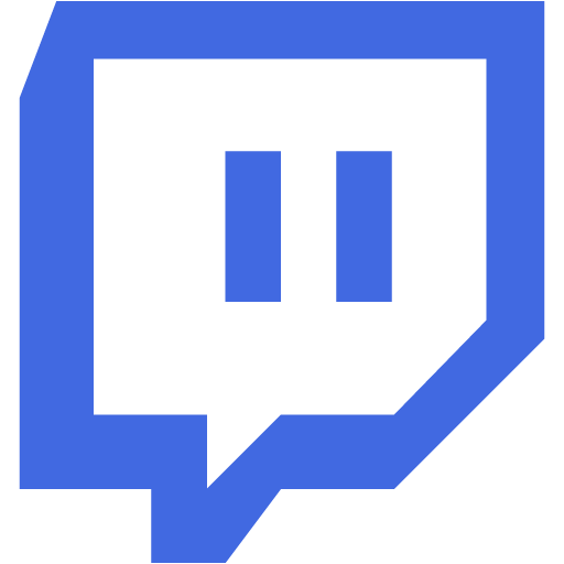 Royal blue twitch tv icon  Free royal blue site logo icons
