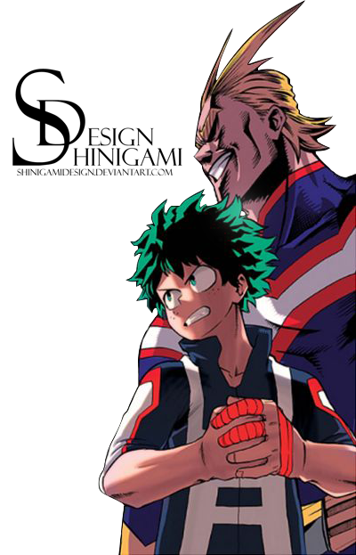 All Might and Deku  Render by ShinigamiDesign on DeviantArt