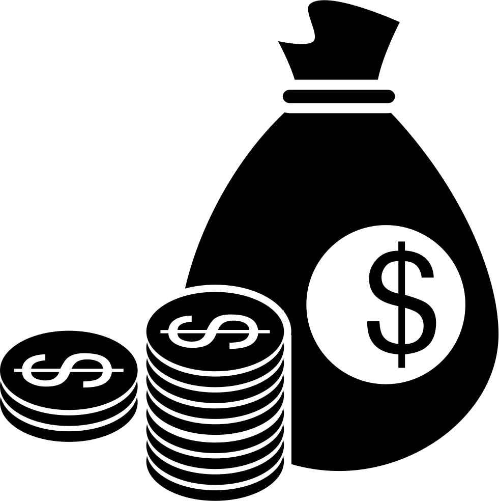 Dollar Money Bag With Coin Stacks Svg Png Icon Free