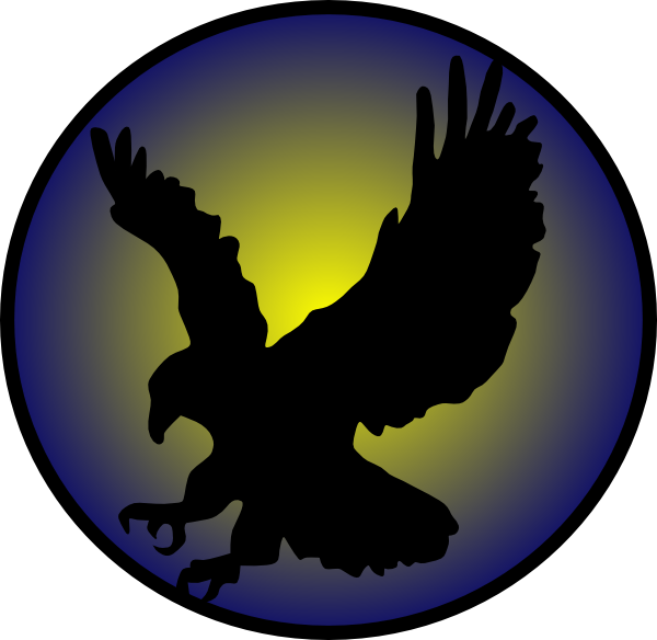 Eagle Silhouette On Blue Clip Art at Clkercom  vector