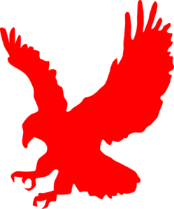Eagle Landing Red Clip Art at Clkercom  vector clip art