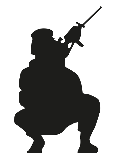 Silhouette Soldier Clip art Character Fiction - silhouette ... - Female Soldier Silhouette