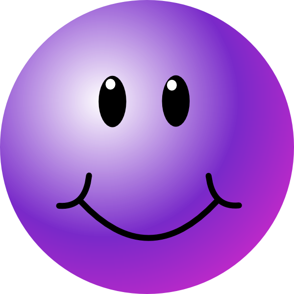 Purple Smiley Face Clip Art at Clkercom  vector clip art