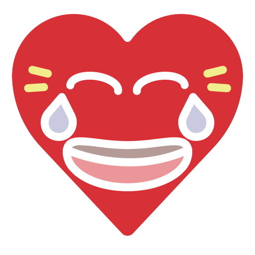 Emoji emotion funny heart joke laugh icon