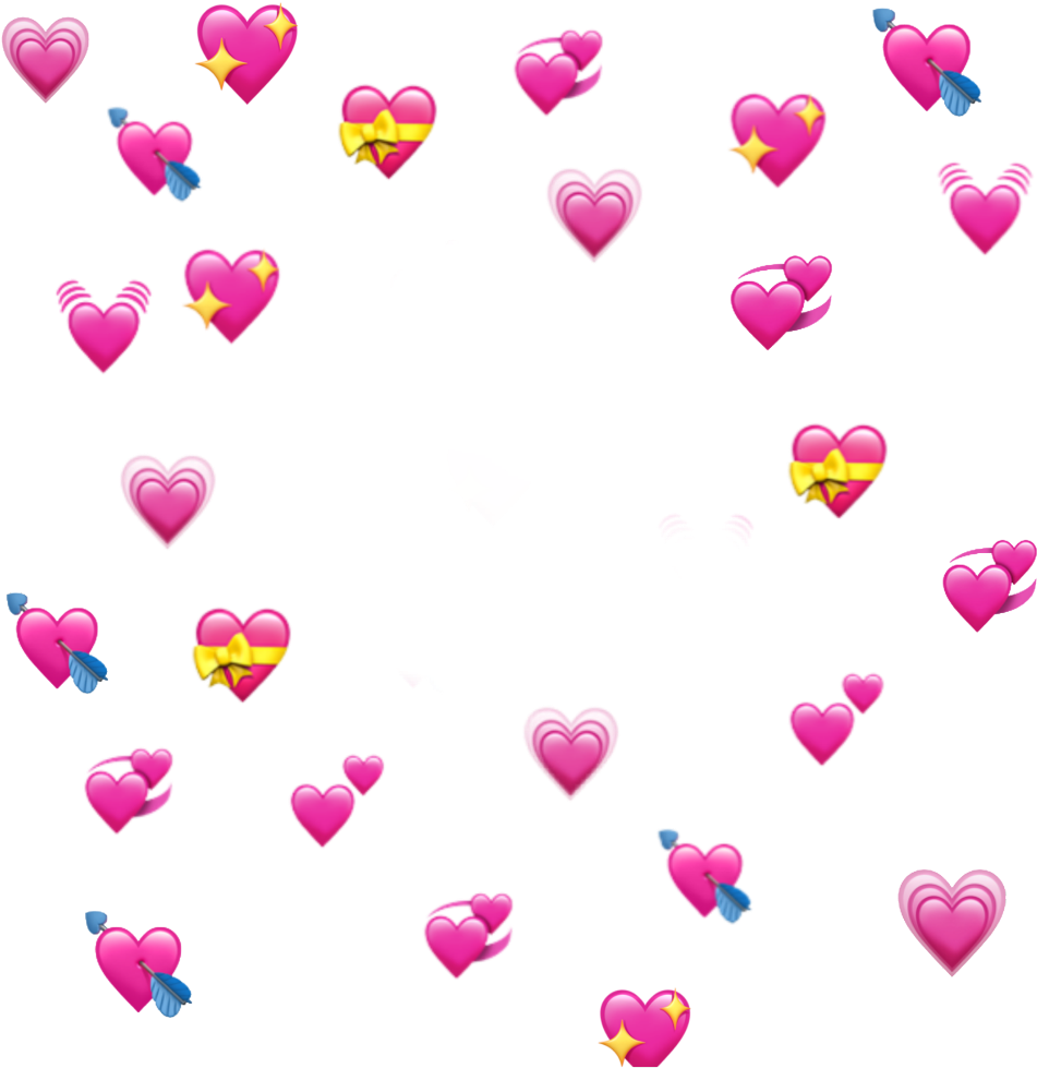 hearts meme reacts funny cute  Heart Emoji Meme Png