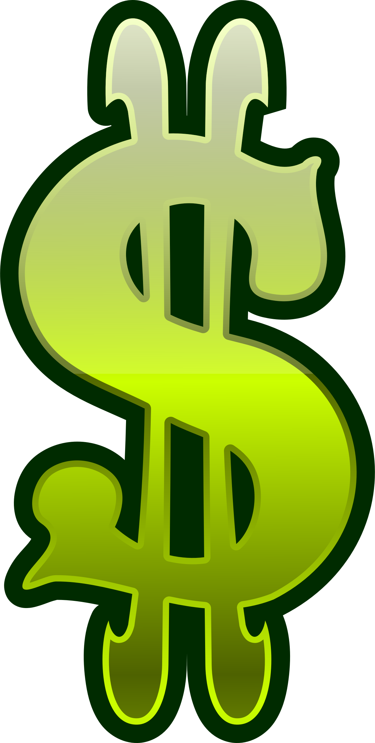 Green Slot Machine Dollar Sign vector clipart image - Free ... - Graffiti Money Bag Drawings
