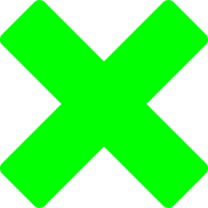 Green X Clip Art at Clkercom  vector clip art online