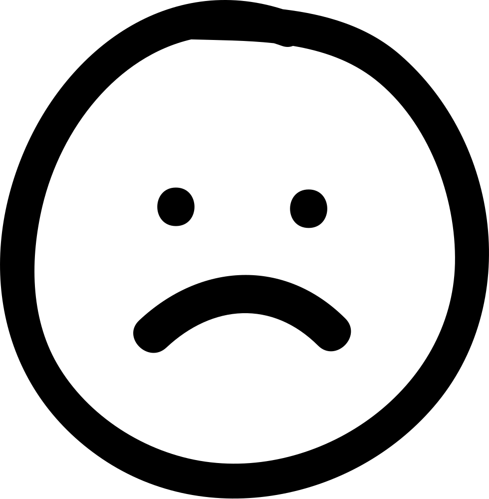 Sad Hand Drawn Face Svg Png Icon Free Download 37565