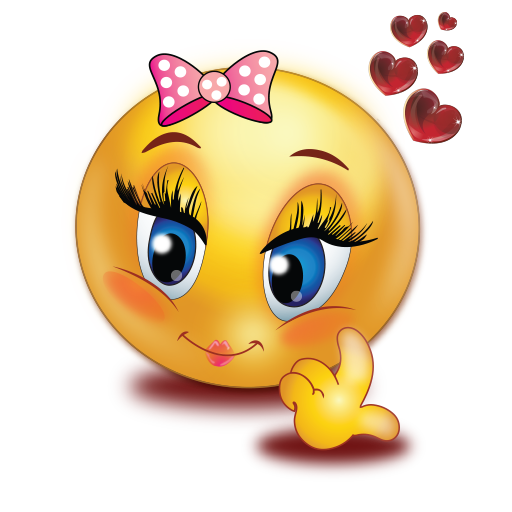 Loving Girl Emoji - Happy Girl Smiley Faces