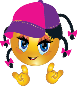 Cool African Girl Smiley Emoticon Clipart  i2Clipart