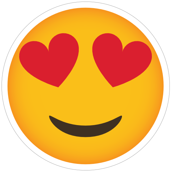 Phone Emoji Sticker Heart Eyes Happy