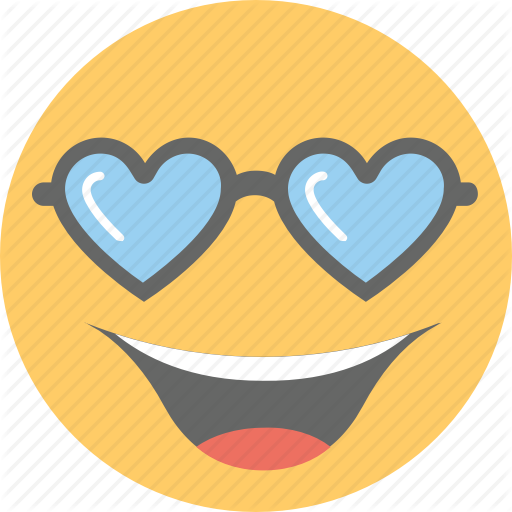 Emoji happy face heart eyes in love smiley icon