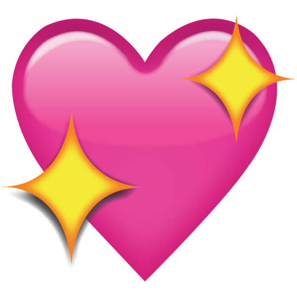 Sparkling Pink Heart Emoji  Pink heart emoji Heart emoji