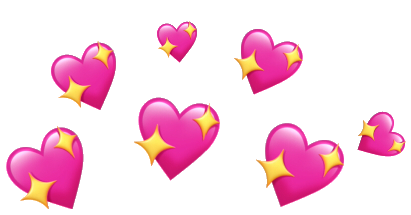 hearts emoji png meme cute aesthetic love sparkles spar