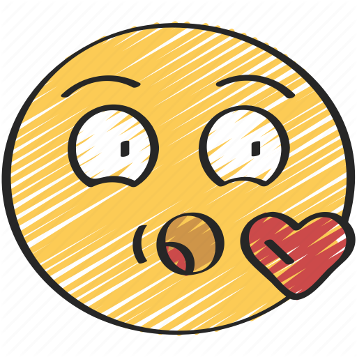 Blow emoji emoticon heart kiss love icon