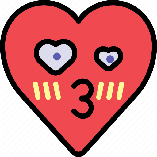 Crush emoji emotion heart kiss love icon