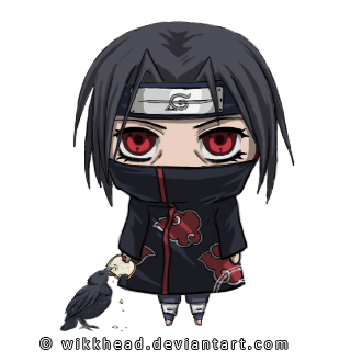 Uchiha Itachi with baby Crow by wikkhead on We Heart It