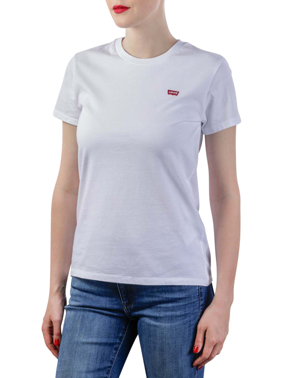 Levi's Perfect Tee Shirt white cn-100xx | free shipping ... - Levi Clothes