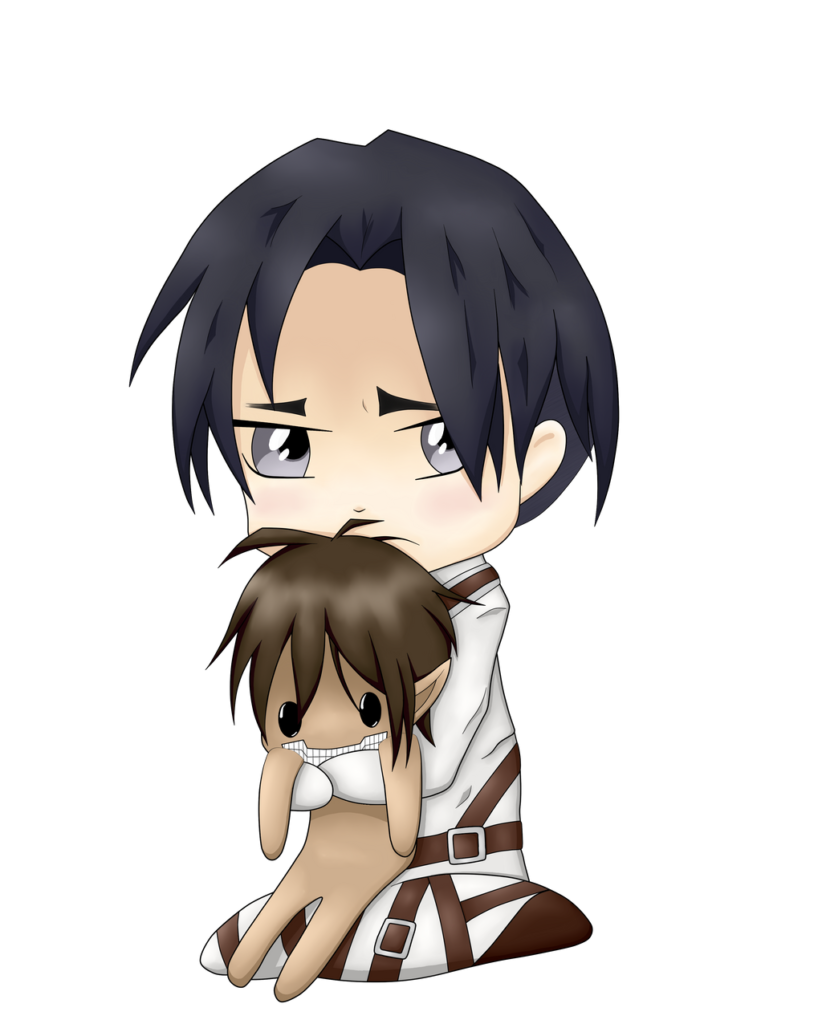 Chibi Levi with Rogue titan plushie colored by Akhira31 on