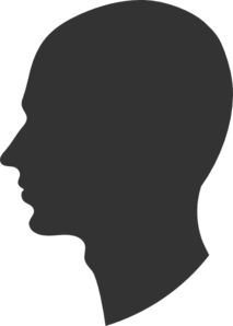 soldier head silhouette  male profile silhouette clip art