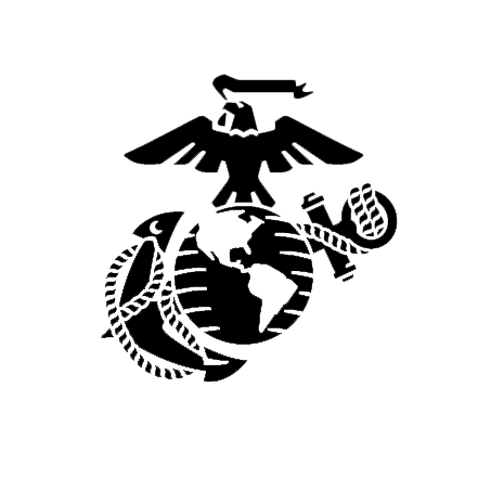 Silhouette Eagle Globe Silhouette Usmc Logo  Marine corps