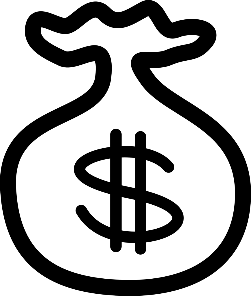 Money Bag Clip Art Black And White  Clipart Panda  Free
