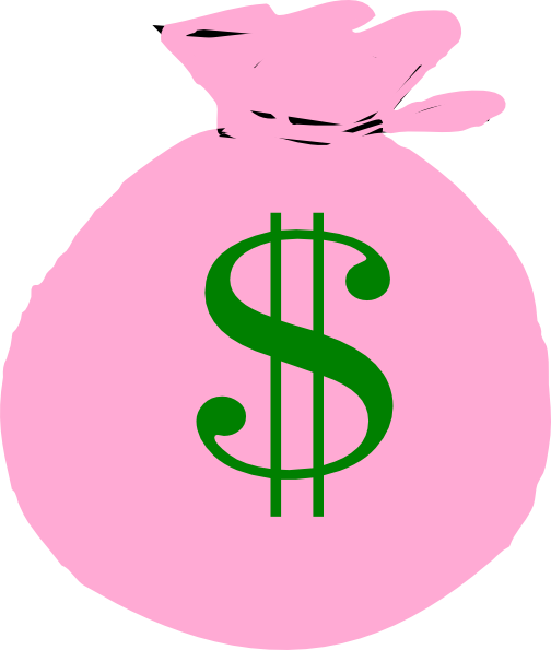 Pink Money Bag Clip Art at Clkercom  vector clip art