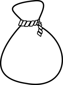Money Bag Clip Art Black And White | Clipart Panda - Free ... - Money Bag Coloring Page