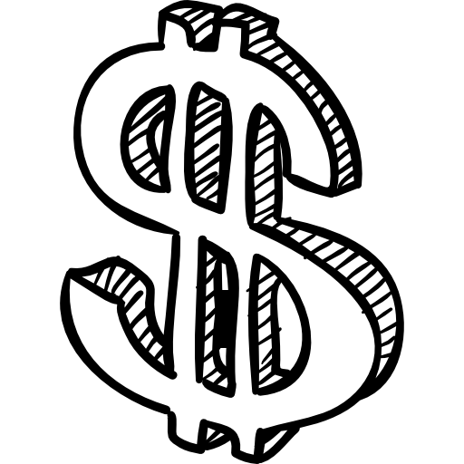 Dólar boceto signo de moneda  Descargar Iconos gratis