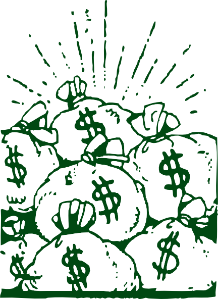 Money Bags Clip Art at Clker.com - vector clip art online ... - Money Bag Drawing for Tattoo