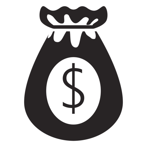 Bag dollar silhouette  Transparent PNG  SVG vector file