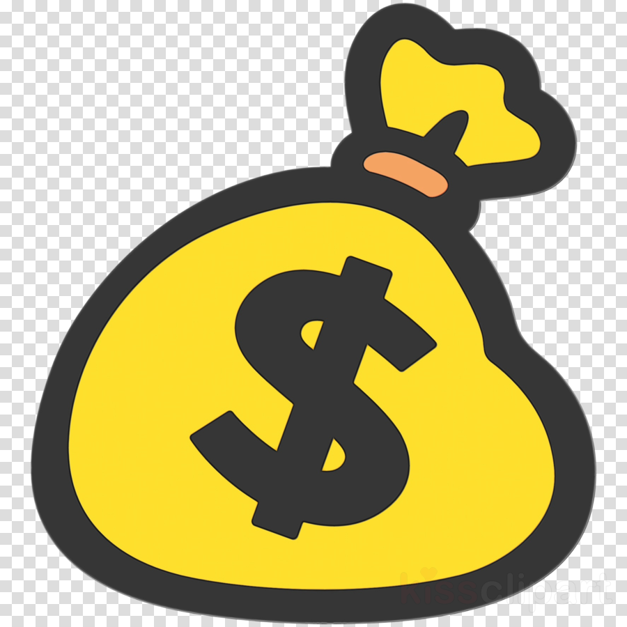 Money bag clipart - Yellow, Sign, Currency, transparent ... - Money Bag Symbol