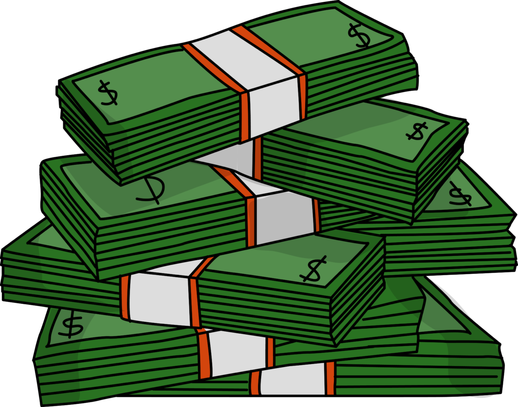 Library of real stack of money free library png files