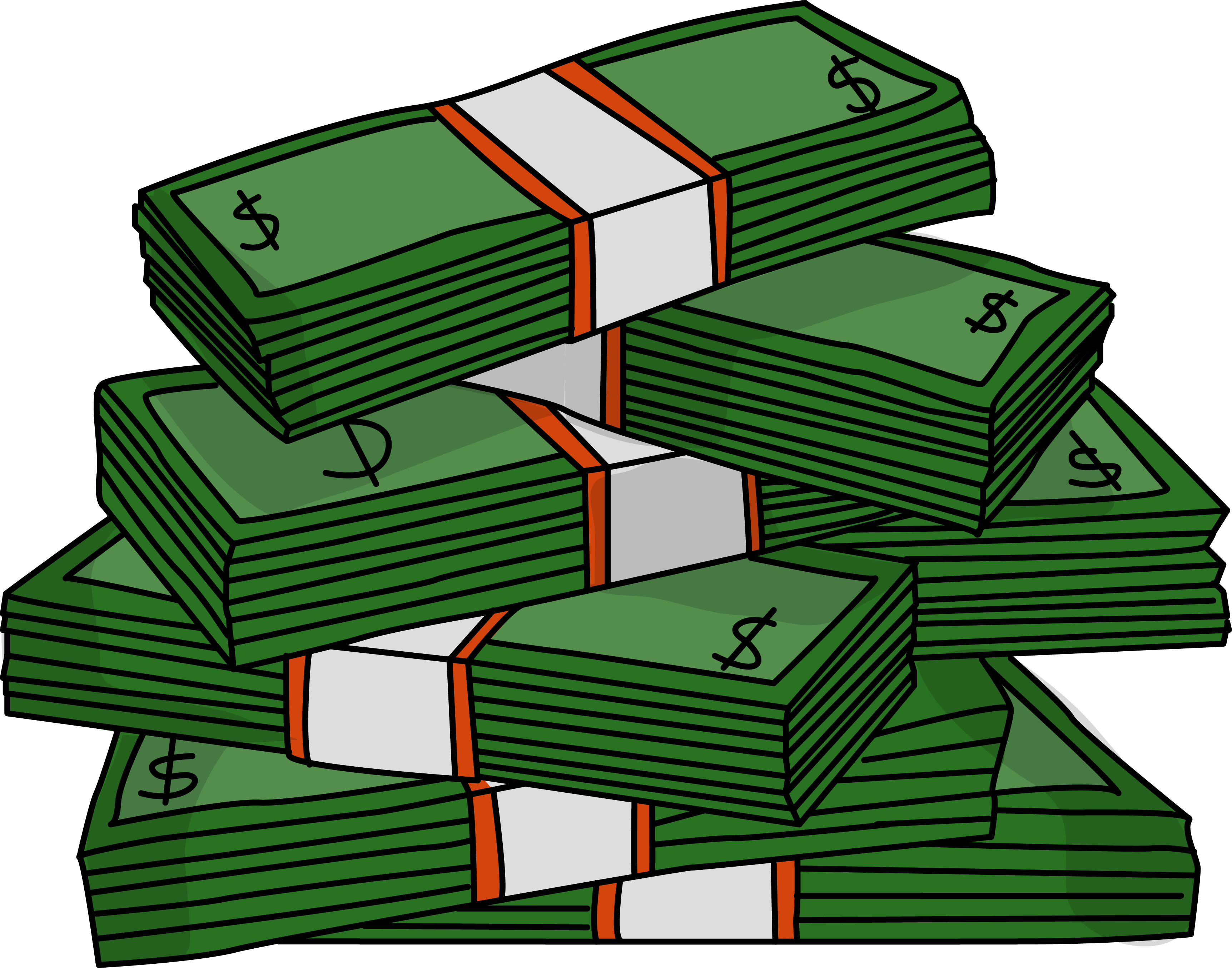 Library of real stack of money free library png files