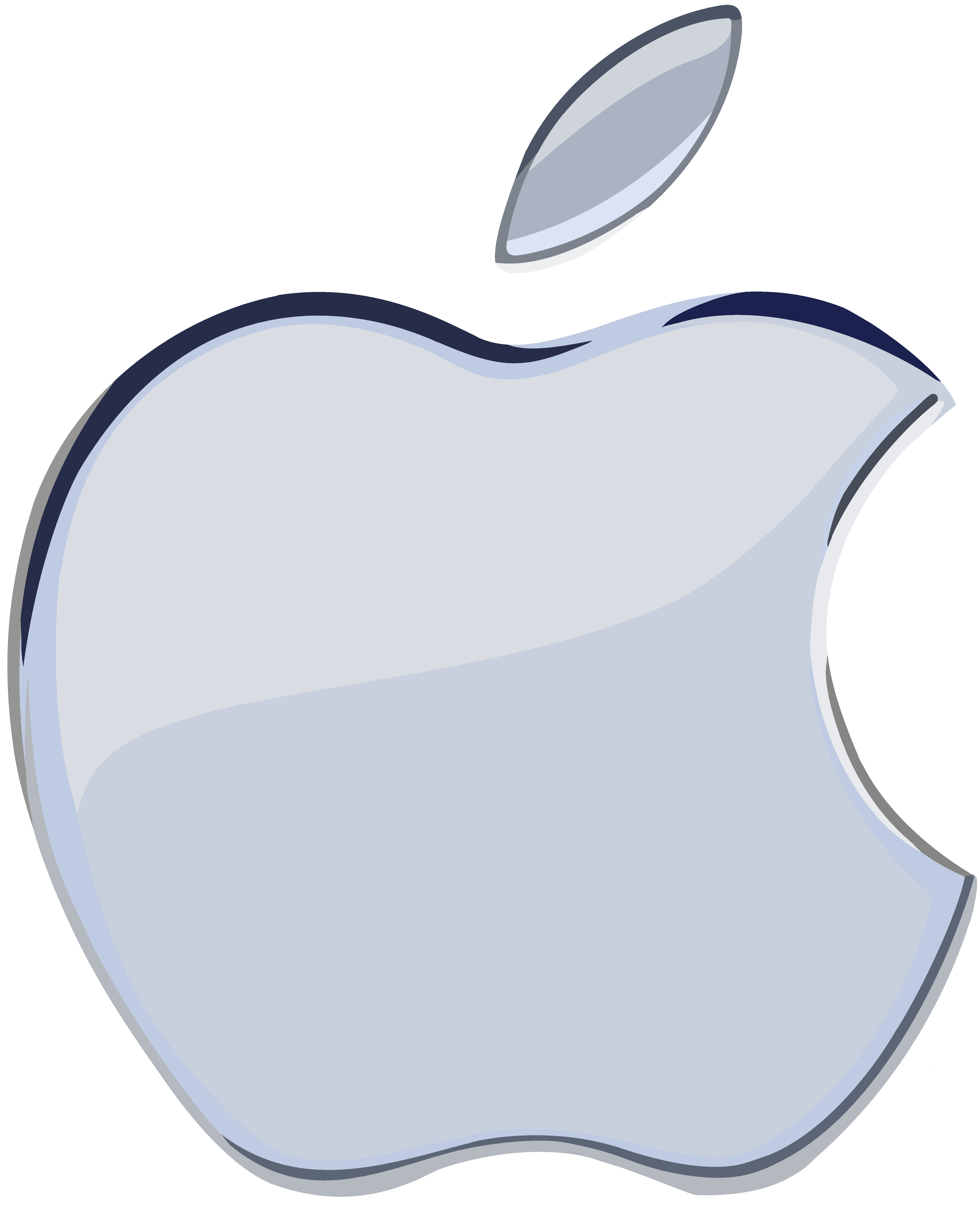 Silver Apple Logo 1 flat by WindyThePlaneh on DeviantArt