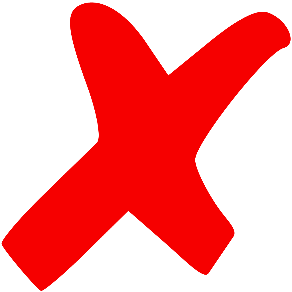 File:Red x.svg - Wikimedia Commons - No Red X Icon