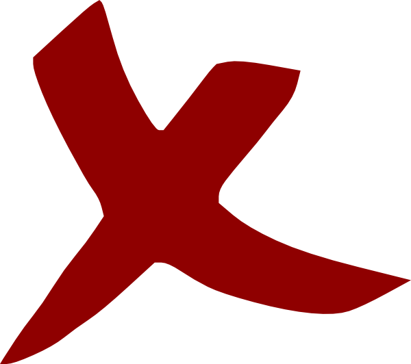 X Wrong Cross No Clip Art at Clkercom  vector clip art